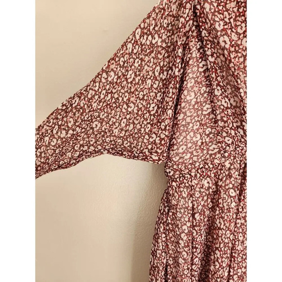 NWT Ted Baker Vallyy Draped Midi With Batwing Sleeve Dress Ted 2 / US 6 #1K411 - Picture 9 of 13